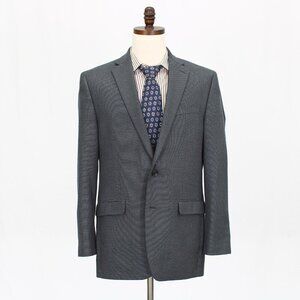 Chaps 42L Gray Check 2-Button Sport Coat Blazer Jacket G596